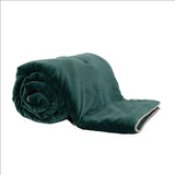 Chemin de lit & Edredon Velours - Emeraude
