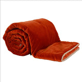 Chemin de lit & Edredon Velours - Brique