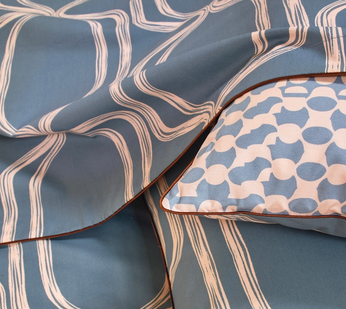 Parure de lit Blanc des Vosges - Maddie Denim