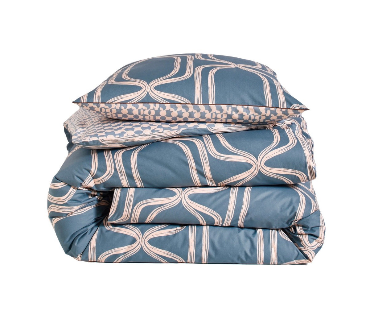 Parure de lit Blanc des Vosges - Maddie Denim