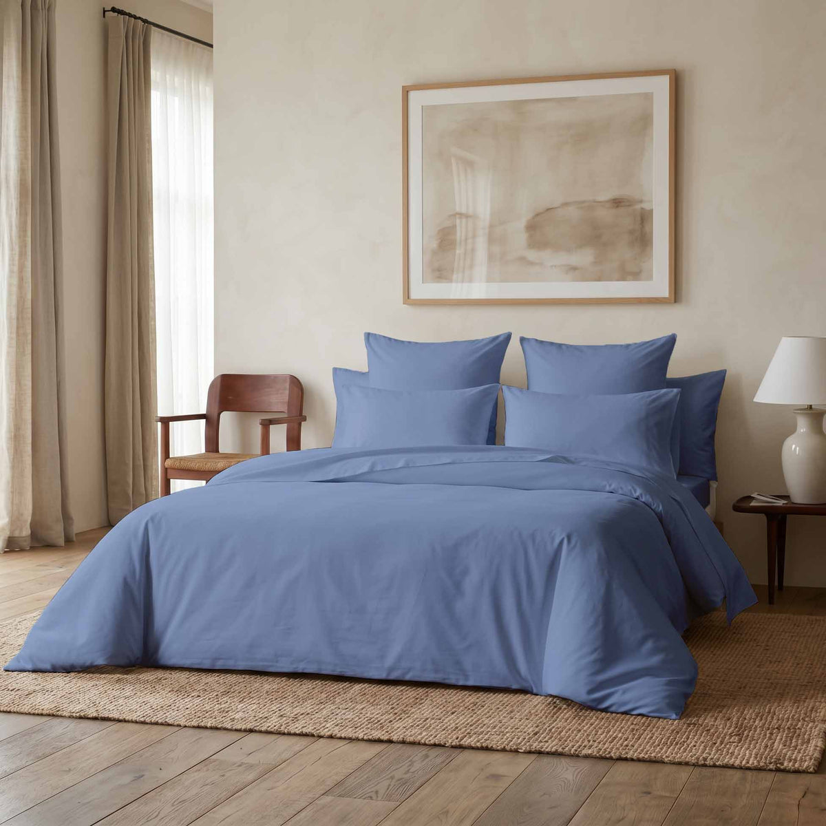 Parure de lit percale jean