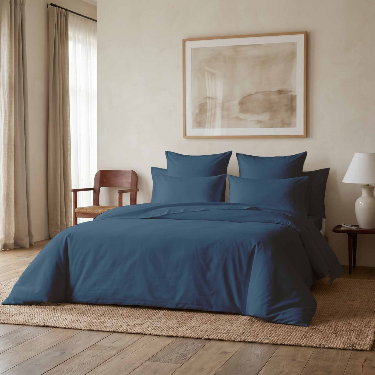 Parure de lit percale lagon