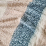 Plaid Habitat Bruna 26% Laine - Beige & Bleu