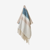 Plaid Habitat Bruna 26% Laine - Beige & Bleu