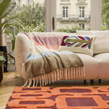Plaid Habitat Armel 20% Laine - Rose & Bleu