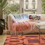 Plaid Habitat Armel 20% Laine - Vert & Orange