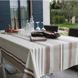 Nappe enduite - Rayures Taupe