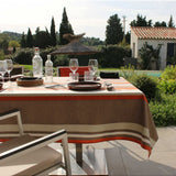 Nappe enduite - Rayures Burnt Orange