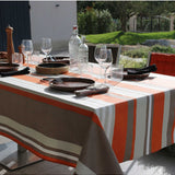 Nappe enduite - Rayures Burnt Orange