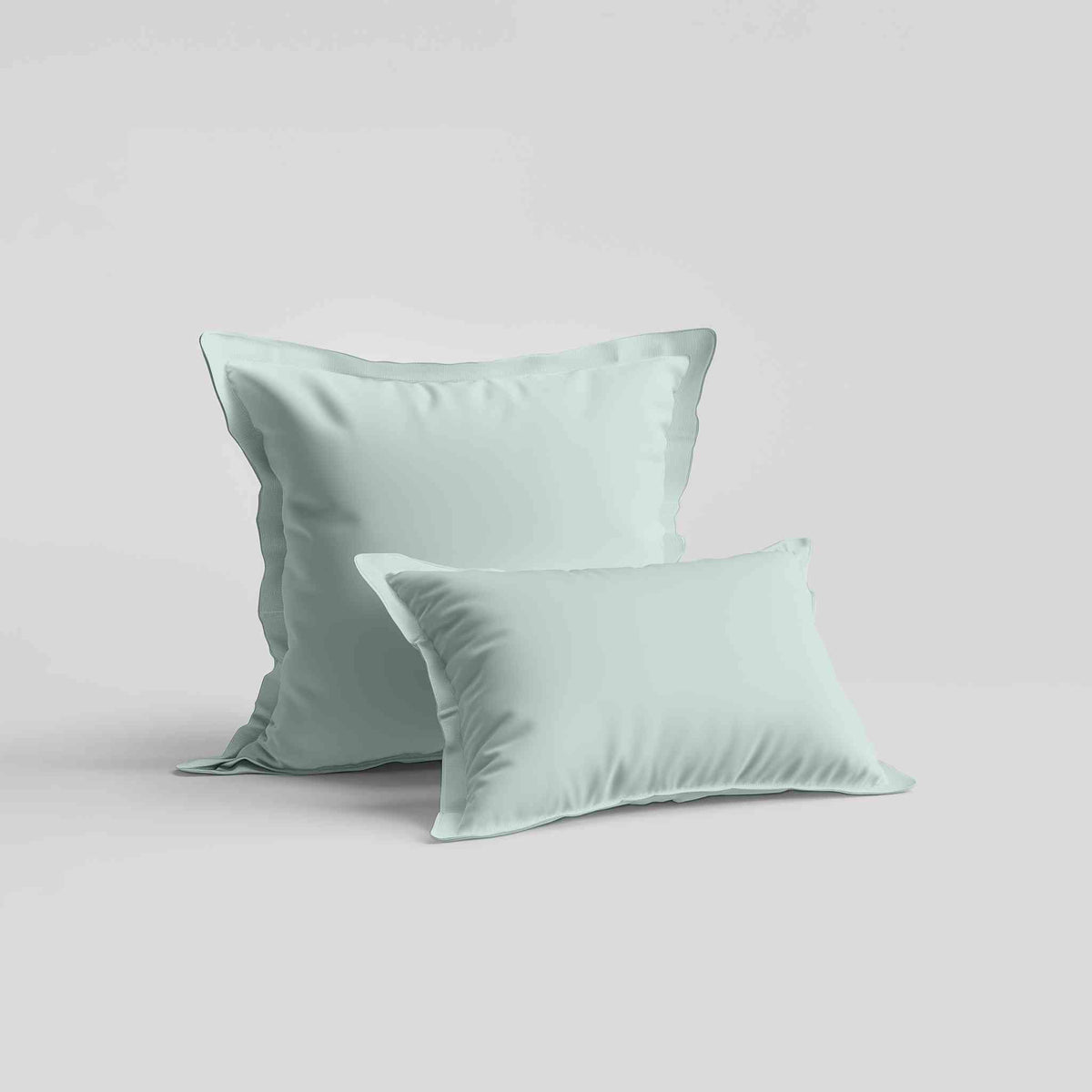 Parure de lit percale vert d'eau