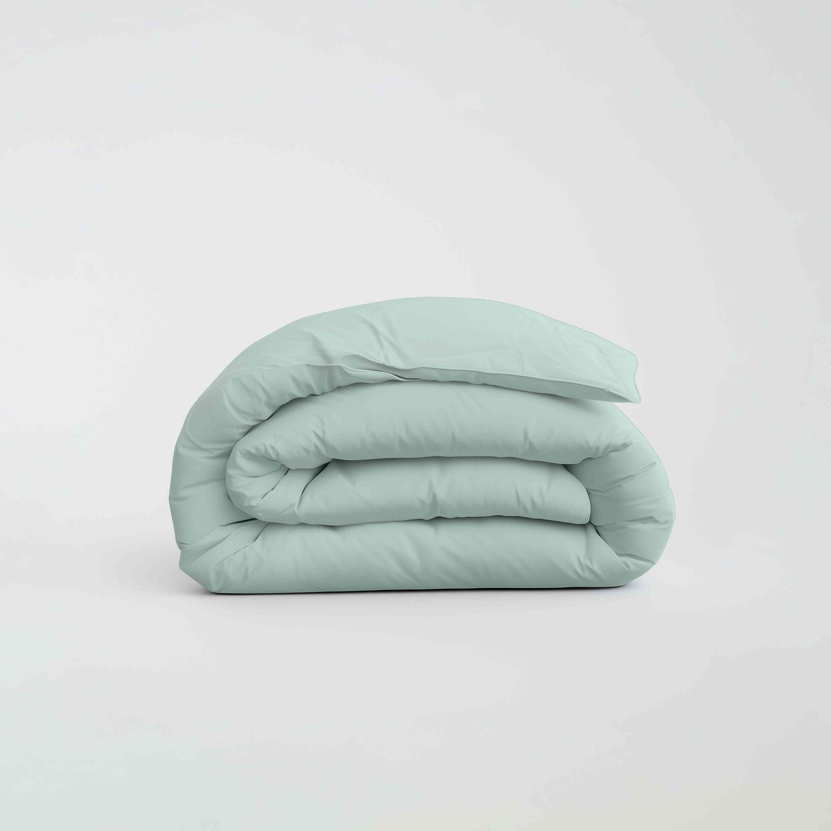 Parure de lit percale vert d'eau
