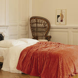 Couverture microfibres - Terracotta